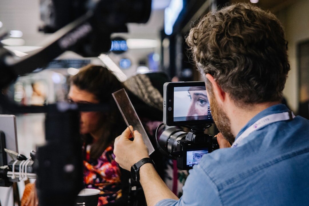 Student learning interview technique in a media training class
